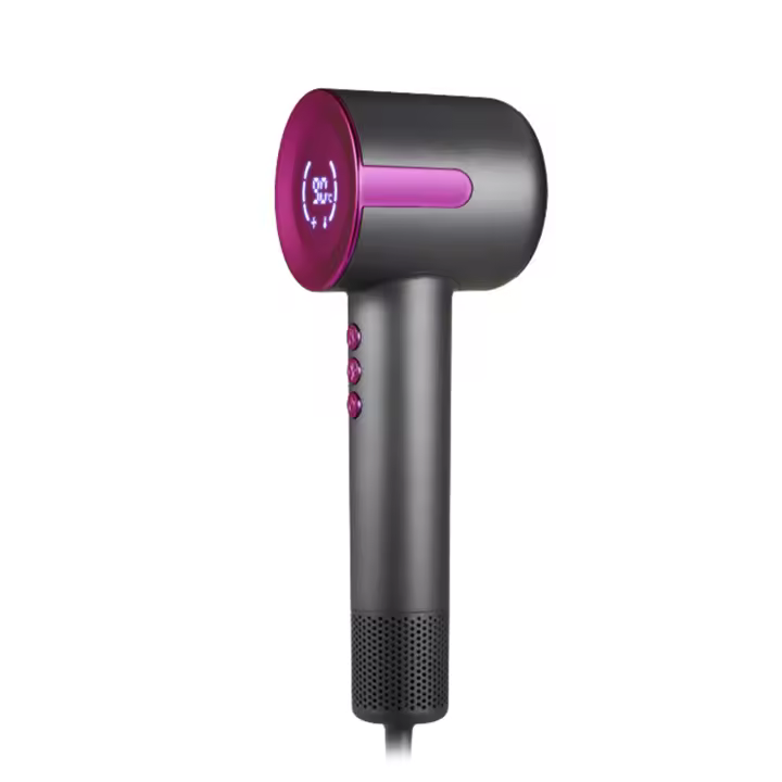 DAM. Secador de pelo ionizador de 1500W, 3 velocidades, hasta 90°C. Incluye cabezal concentrador magnético. 8,2x8,5x30,5 cm - 1