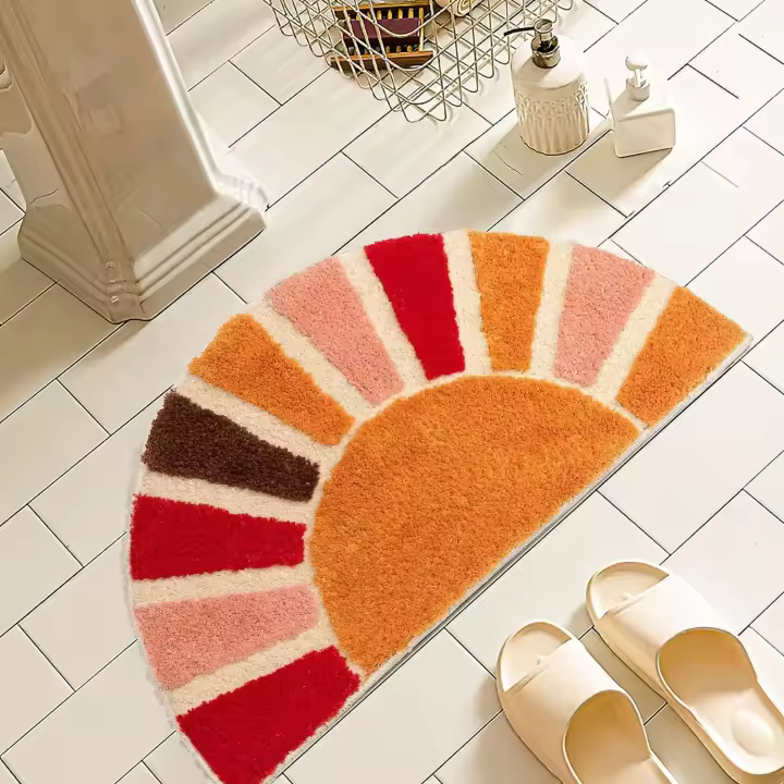 Carpetas De Baño Y Puerta Antideslizantes VIKAMA INS Coloridas Y Arco Iris Absorbentes Y Resistentes Al Polvo Fácil De Cuidar Para El Hogar Y Decoración Del Hogar - 1