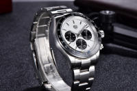 Reloj De Cuarzo Para Hombre RollsTime Panda Con Cronógrafo Bisel Cerámico Espejo De Zafiro Resistente Al Agua Y Choque Regalo Para Hombre - details 9