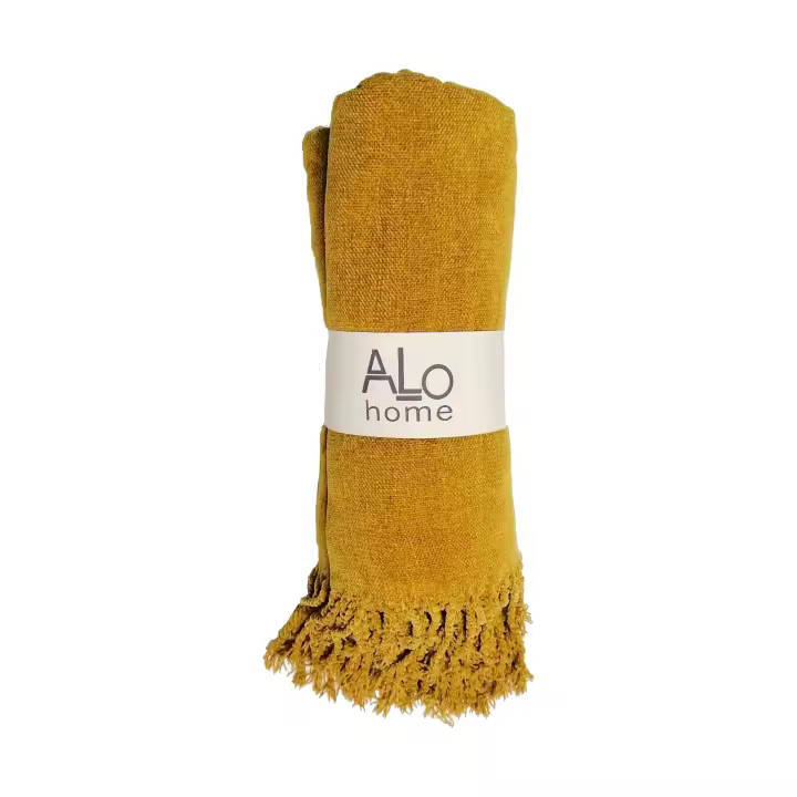 Manta Microchenilla Mustard 130x170 cm - 1