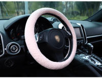 Funda De Volante De Coche De Lana De Oveja Creativa Con Bordado De Peluche Cubierta De Manija Térmica Para Otoño E Invierno - details 14