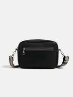 Bolso Pequeño Cuadrado Para Mujer De Cuero PU Estilo Crossbody Y Hombro Moda Satchel Con Bolsillo Interior Nylon Origen Guangdong - details 4