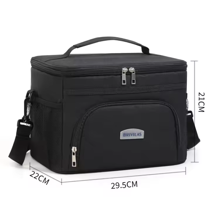 Nueva bolsa de picnic portátil para coche, bolsa de hielo fresco PEVA prensada en caliente, bolsa aislante de un solo hombro a prueba de fugas - 1