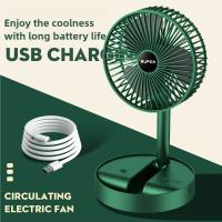 Ventilador Retráctil USB Recargable Plegable Portátil Mini Electrónico Ajustable Para Dormitorio Exterior Dispositivos De Enfriamiento - details 10