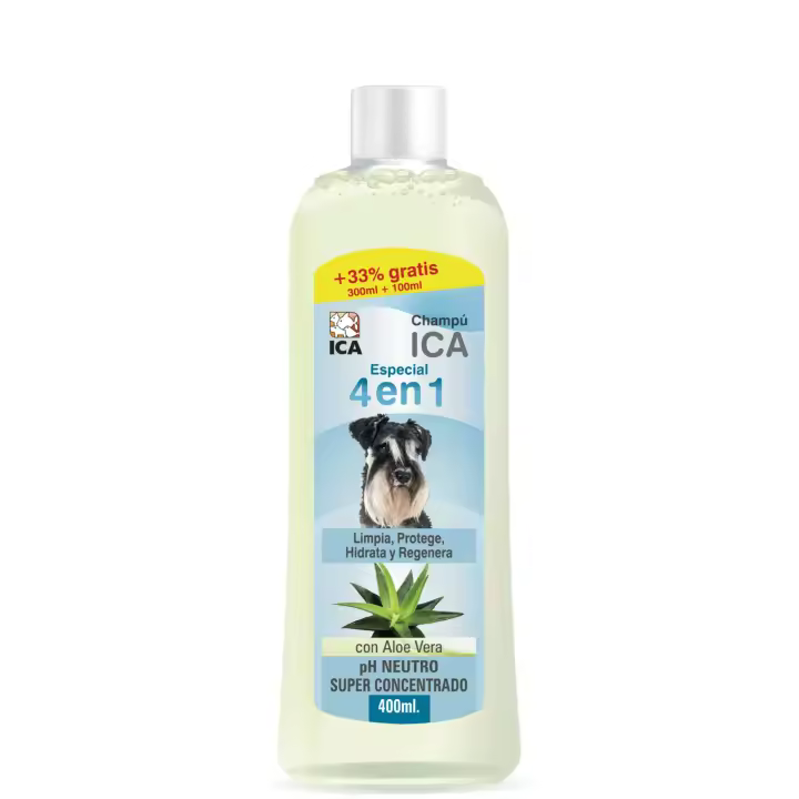Champú 4 en 1 con Aloe Vera para perros 400 ml - 1