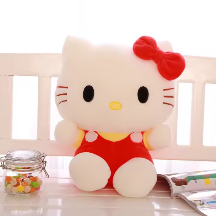 Muñeco De Peluche Hello Kitty Sanrio 20cm Muñeco De Peluche KT Gato Peluche Suave Regalo De Cumpleaños Para Niños Animal De Peluche Unisex - 1