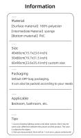Alfombra De Baño Antideslizante Con Suelo De PVC Pelo Largo Y Grueso Alfombrilla De Baño Tejida Secado Rápido Duradero 0.79 Pulgadas - details 1