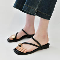 Sandalias De Lujo Para Mujer Zapatos De Verano Mules De Cuña Plataforma Retro Con Decoración Metálica Cierre Pull on Talla True - details 18