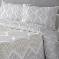 Colcha Doble Cara Primavera Verano Gris - Lunares y Sólido | Tallas Cama 90, 105(1 Funda) y Cama 135 150(2 Fundas) |  Termosellado Industrial | Incluye Fundas de Almohada  | Termosellada No hace bolitas y Fácil Planchado - details 1
