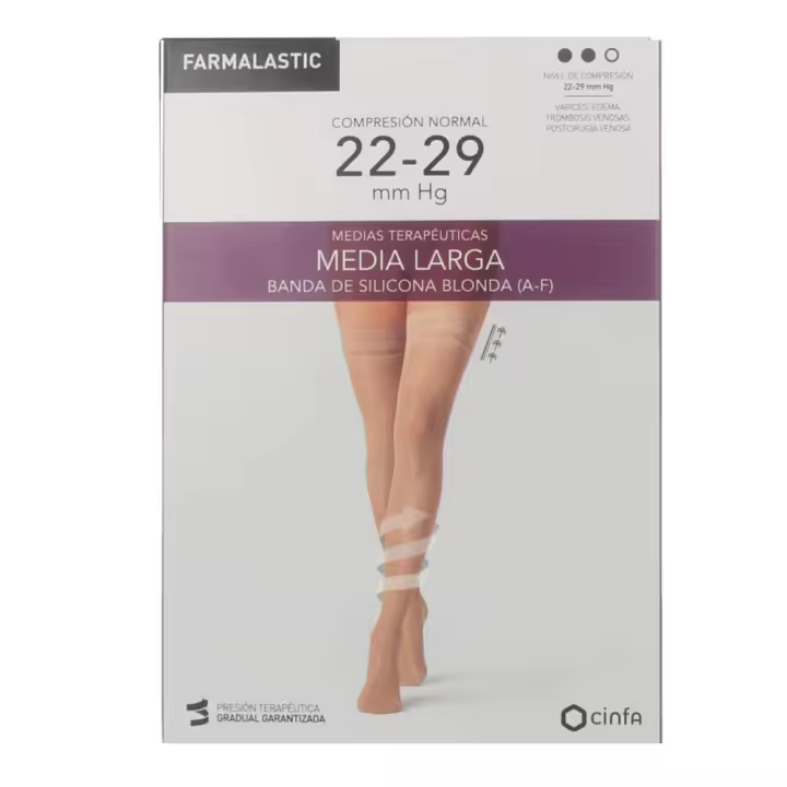 Farmalastic Media Larga Blonda Normal Camel Talla Extra Grande - 1
