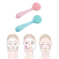 Cepillo De Limpieza Facial De Silicona Doble Cara Cepillo De Masaje Para Rostro Herramienta De Cuidado De Piel Suave Eliminador De Quimios - details 1