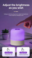 Lámpara De Noche Recargable Portátil Con Control Remoto Y Toque Cambio De Color RGB 16 Luz Para Dormitorio Y Habitación - details 6