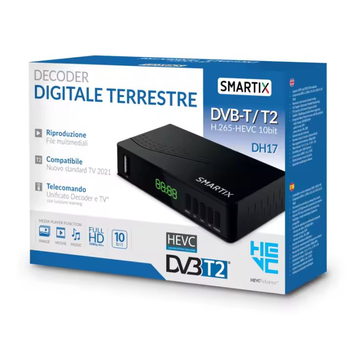 Atlantis Land Smartix, DH17 Decodificador Terrestre TDT, HD, TV Satelite, digital terrestre, sintonizador TDT - 1