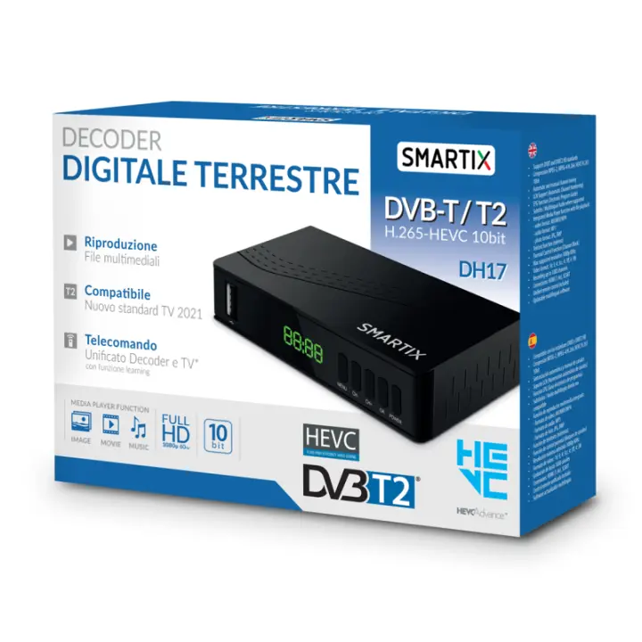 Atlantis Land Smartix, DH17 Decodificador Terrestre TDT, HD, TV Satelite, digital terrestre, sintonizador TDT - 1