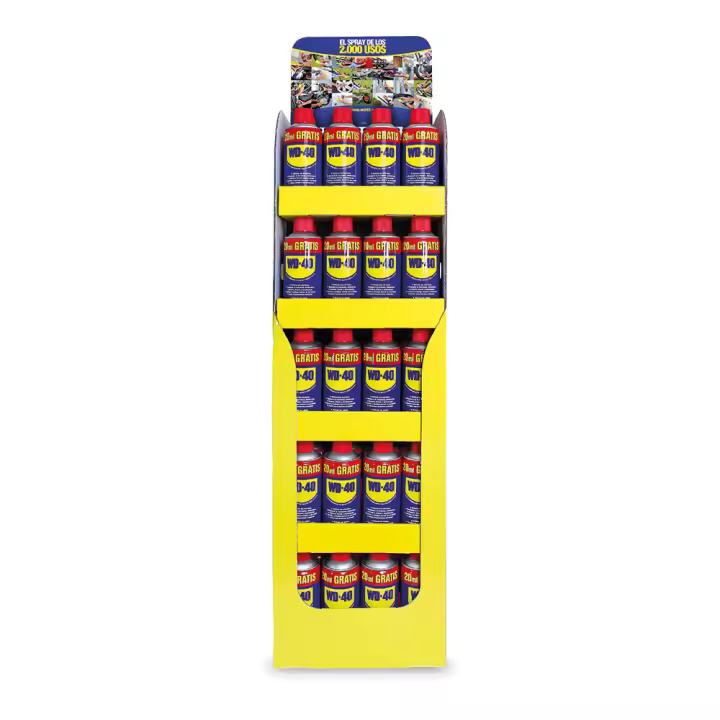 MINI BOX CON 60UD WD40 ACEITE LUBRICANTE 380+20ML (INCLUYE EXPOSITOR) - 1