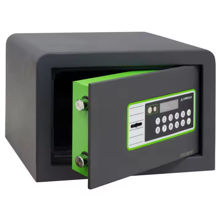 ARREGUI Supra Caja fuerte con llave y codigo, facil de usar | Caja de seguridad movil, apertura con teclado y con llave | Caja fuerte electronica para casa, doble seguridad - 1