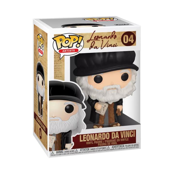 Funko Pop Artistas Leonardo DaVinci - Figura coleccionable de vinilo de Leonardo DaVinci en el estilo Pop Art