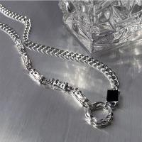 Collar De Pareja Estilo Frío Con Circonia Irregular En Forma De Círculo Joyería De Fiesta De Alta Gama Para Hombres Y Mujeres - details 4