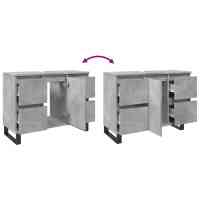 vidaXL Mueble de lavabo madera de ingeniería gris hormigón 80x33x60 cm - details 5