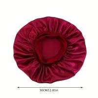 1pc Gorro De Dormir De Seda Suave Para Mujeres Y Hombres Capa De Satén Protección Para Pelo Rizado Estilo Bobeo Duradera No Desliza Todo La Noche - details 0