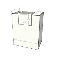 OFICIT Mostrador para Recepción de 80cm Blanco con Sobremostrador de colorido a elegir. 19 mm de grosor - details 0
