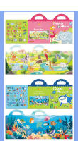 Juego De Papel Con Pegatinas De Goma Portátil Para Niños Juguete Educativo Montessori DIY Puzzle De Animales Cognición Temprana Regalo Para Niños - details 9