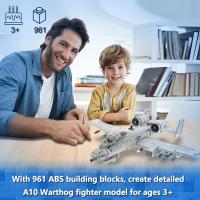 Bloques De Construcción De Avión A10 Warthog WW2 961PCS Kit De Modelos De Aviación Para Jóvenes Y Adultos Juguetes Educativos - details 3