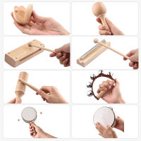 Juego De 13 Instrumentos Musicales Para Niños Con Bolsa De Transporte Instrumentos De Percusión De Madera Educativos Para Niños Pequeños Regalos - details 2
