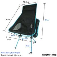 Silla Plegable Para Camping Silla De Playa Portátil Para Picnic Asiento Para Pesca BBQ Senderismo Silla De Exterior Plegable Foldable - details 0