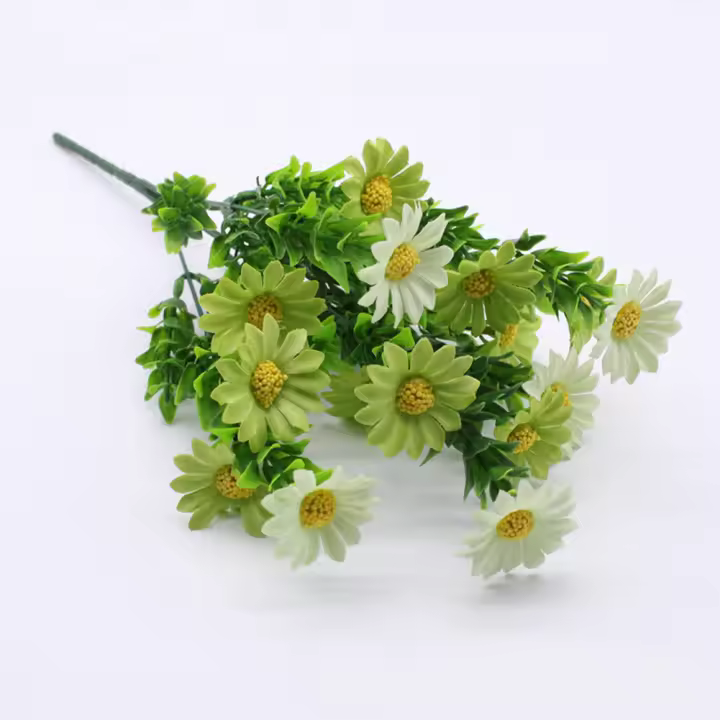1 Bouquet De 15 Cabezas De Flores Artificiales Girasol En Seda Para Bodas Decoración De Hogar Y Jardín Decoración De Fiesta - 1