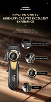 Kit De Pelacabelos Recargable Kemei Profesional Con Cuchilla DLC KM-2242 KM-2351 KM-3209 Trimmer Eléctrico Para Hombres Barbería Corte Seco Y Húmedo Indicación De Carga Tiempo De Carga 3H Y Uso 160Mins - details 5