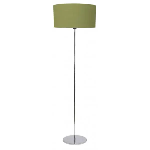 FABRILAMP Pie de Salón Adriático Verde 165x40cm con Pantalla Cilíndrica de Tela y Portalámparas E27 - 1