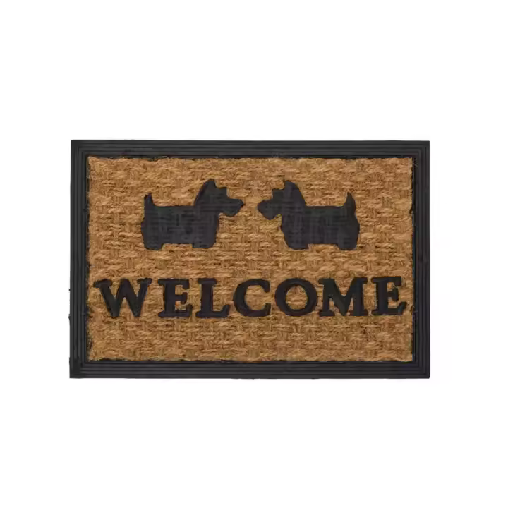 Dcasa Felpudo antideslizante perros de fibra natural de coco de 60x40 cm - 1