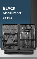 Juego De 23 Piezas De Tijeras Y Cortauñas De Acero Inoxidable Para Pedicura Y Manicura Con Gancho Águila Herramienta Portátil Para Cuidado De Las Manos Y Pies - details 0