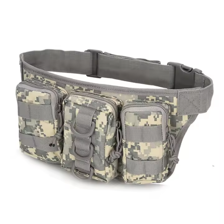 Riñonera pequeña de camuflaje para Aventuras, riñonera funcional para exteriores, pequeña, impermeable, para montañismo y ciclismo. - 1