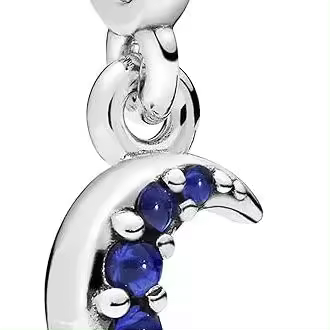 Azul cielo estrellado serie colgante aleación diamante estrella tierra cuentas DIY - 1