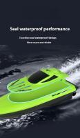 Barco Remoto Para Niños Impermeable Juguete RC Barco Rápido Ligero Racing En Agua Juguetes Para Piscina Control Remoto 4 Canales - details 5