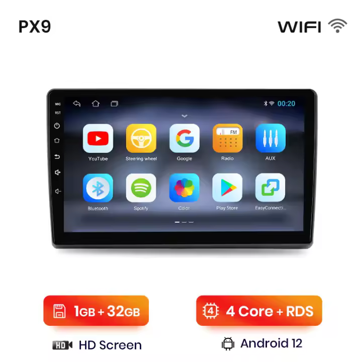 AWESAFE inalámbrico CarPlay Android Auto Radio para Fiat Ducato 2007-2015 coche reproductor multimedia GPS 2 din autoradio volante controles RDS Bluetooth - 1