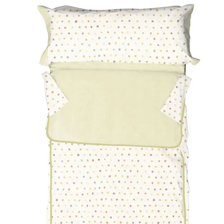Saco Nórdico Infantil Nordisac Topos - Diseño Original Multicolor con Funda de Almohada | Fácil Lavado | 90/105cm - 1