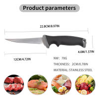 Cuchillo De Acero Inoxidable Para Pescar De Alta Calidad Accesorios De Pesca Para Barco Afilado Para Cortar Carne Mango De PP Herramientas De Camping - details 2