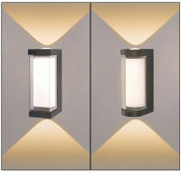 Luz De Pared Exterior Impermeable Para Decoración De Jardín Luz Atmosfera LED Ajustable AC85-265V Instalación En Casa Estilo Moderno - details 5