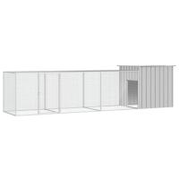 vidaXL Gallinero de acero galvanizado 400x91x100 cm jaula gallinero Color Gris,  Antracita, y mas - details 0