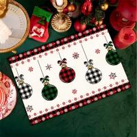 Mantelos De Lino Navideños Con Diseño De Árboles Nieve Y Gnomos Tapetes De Mesa Ecológicos Para El Hogar Y Hoteles - details 3