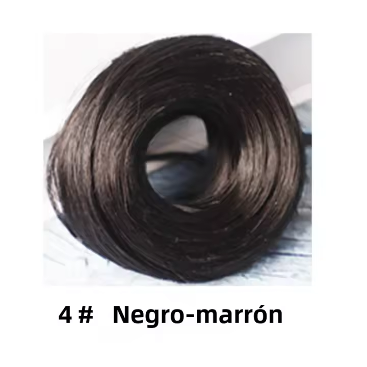 H&STAR Pieza De Pelo Sintético Para Peinado En Nudo Desordenado Extensiones De Chignon Recto Mini Elástico Donut Accesorio De Peluca - 1