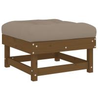 vidaXL Taburete de jardín con cojín madera maciza de pino Pino natural, Pino blanco, Pino gris Conjunto Terraza Muebles Jardín Exterior Juego de Muebles de jardín Mueble Jardín Exterior Muebles de Salon Exterior - details 5