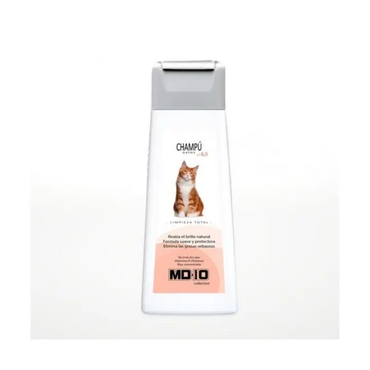 Champú para Gatos Limpieza Total 300ml - Desengrasante - Elimina Grasas Sebáceas - con Hierbas Naturales MD-10 - 1