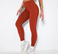 Pantalones De Yoga De Cintura Alta Sin Costuras Para Mujer Leggings Deportivos Push up Para Gimnasio Y Correr - details 3