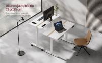 VASAGLE Escritorio Eléctrico Ajustable en Altura, Escriotrio de Pie, Enchufe y Cajón, 60 x 120 cm de Encimera, Ajuste Continuo, 4 Funciones de Memoria de Altura, Roble Natural y Blanco Nube/Blanco/Marrón Rústico y Negro - details 0