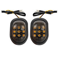 Par De Señales De Giro Para Motocicleta 12V Con 9 LEDs Luz Amarilla Indicadores De Señalización Con Interruptor Piranha - details 13