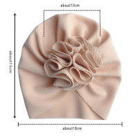 Turbante Para Bebé Niña Bonnet De Cabeza Suave Con Flor Lindo Sombrero Ajustable Para Niños Recién Nacidos Foto Hat Polyester - details 0